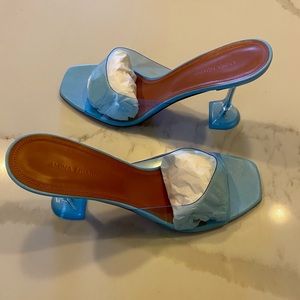 Amina Muaddi Lupita Glass Slide Sandals
